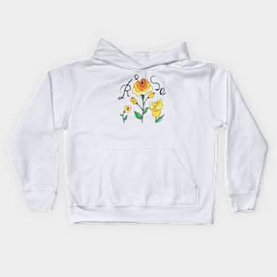 yellow roses, oil painting Kids Hoodie